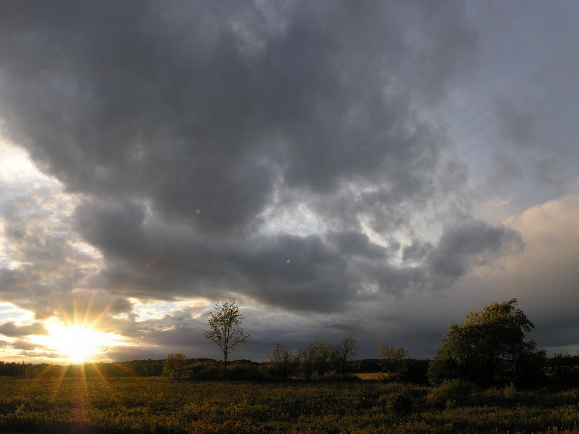 himmel wolken sonne bäume