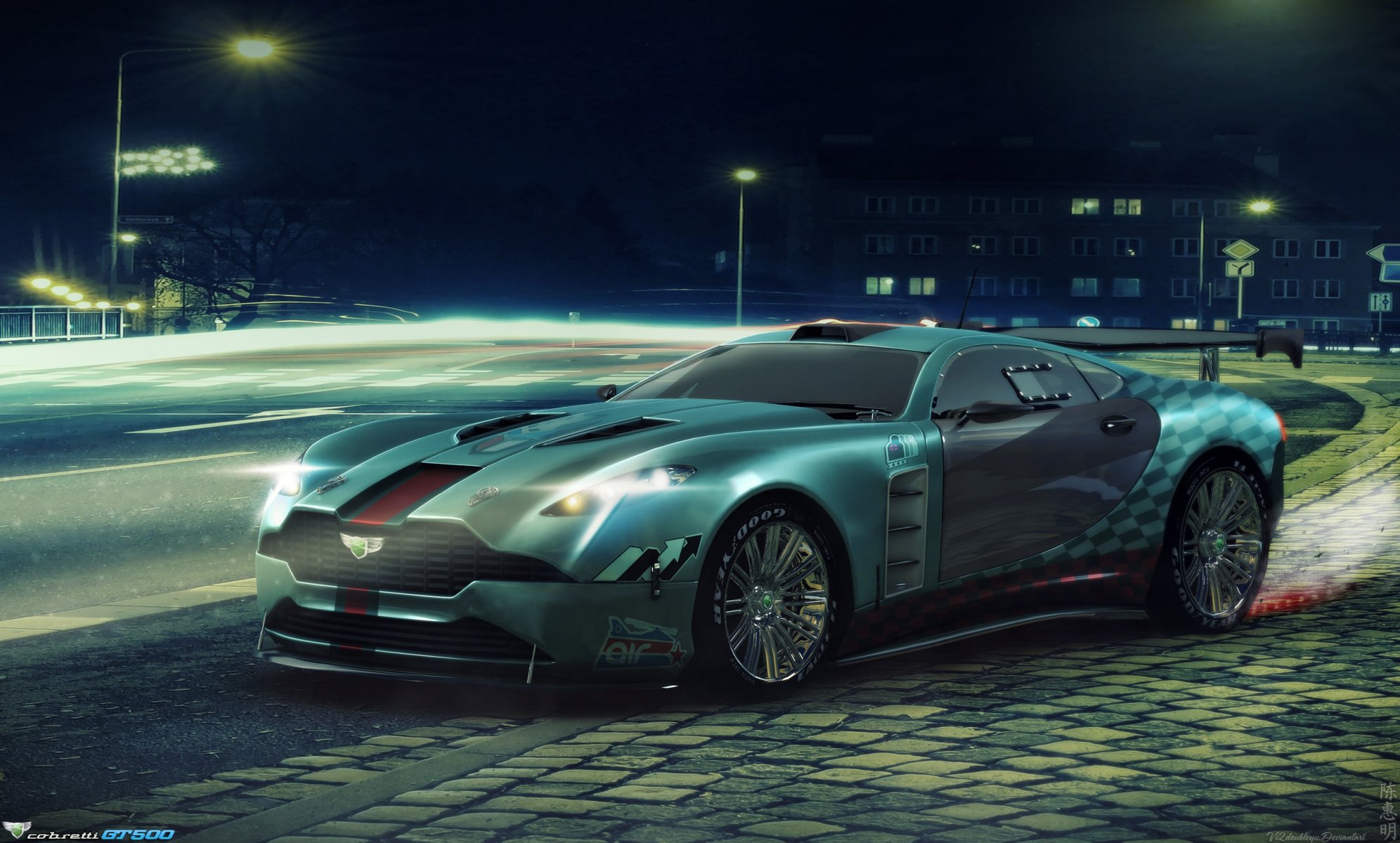 plit second: velocity cobretti gt500 auto auto sportwagen nacht