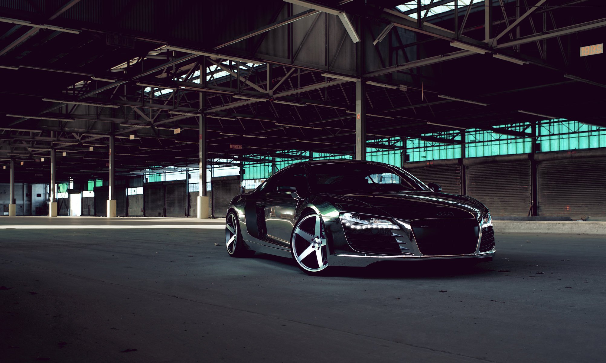 audi r8 chrome cw-5 noir mat audi jantes voiture de sport phares