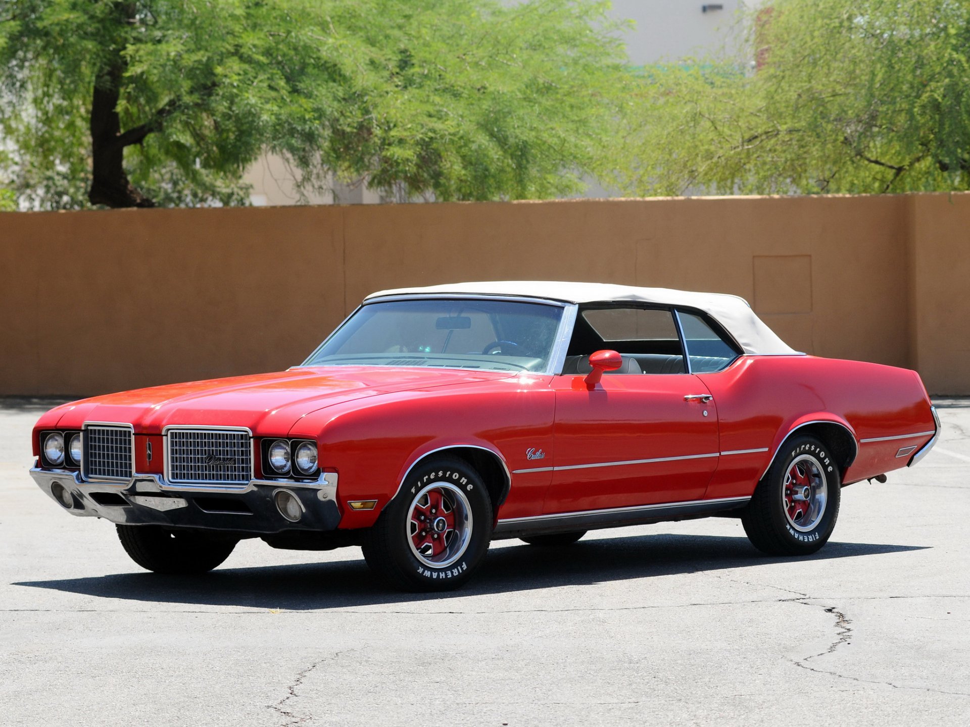 oldsmobile machete supremo convertible 1972 coche del músculo rojo oldsmobile rojo coche del músculo