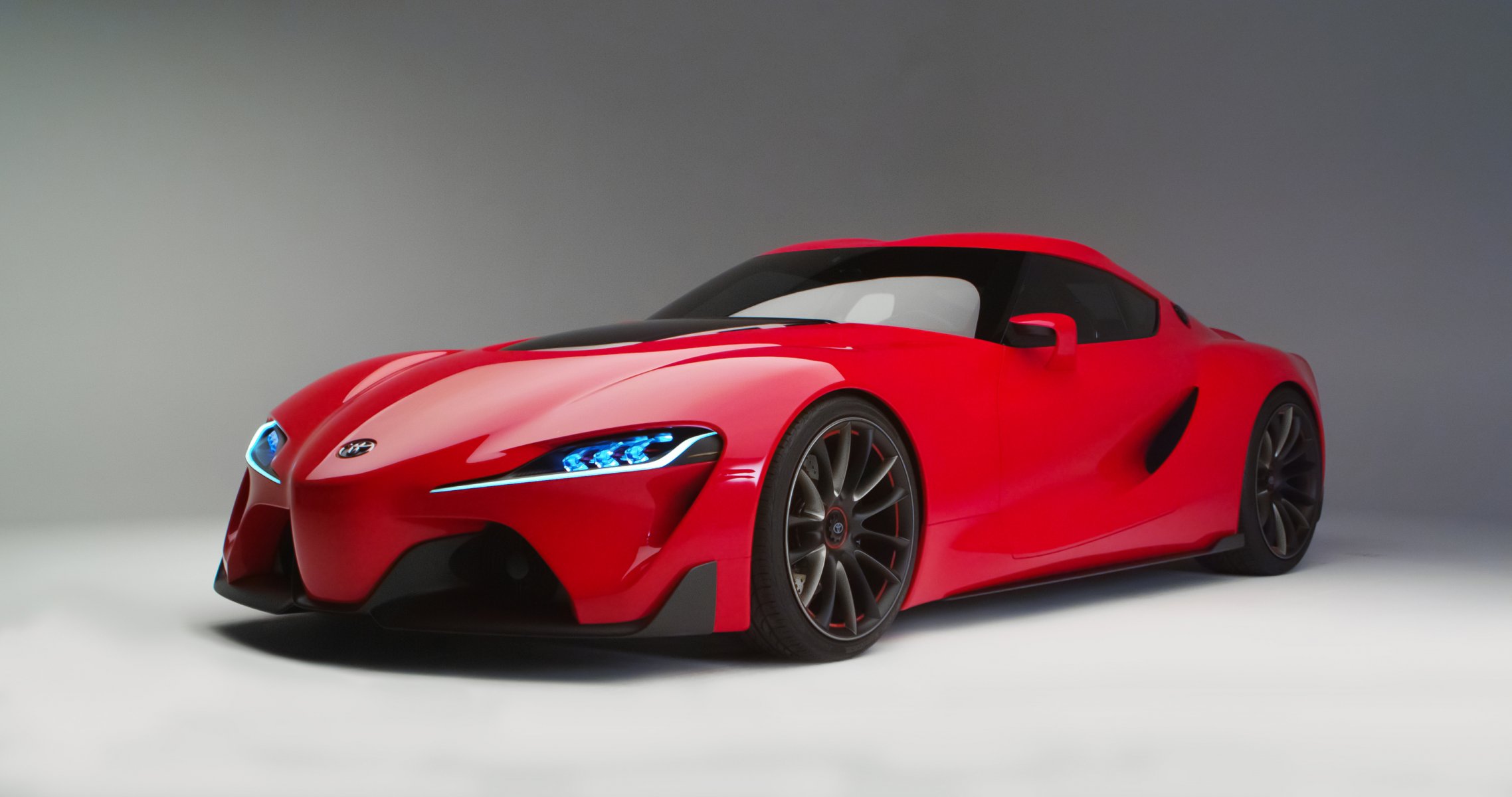 toyota ft-1 concept red sports coupe vehicle