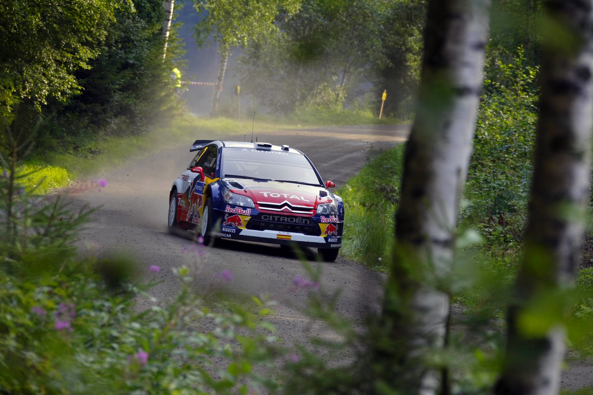 citroen c4 wrc rally dani sordo auto rally anteriore foresta citroen