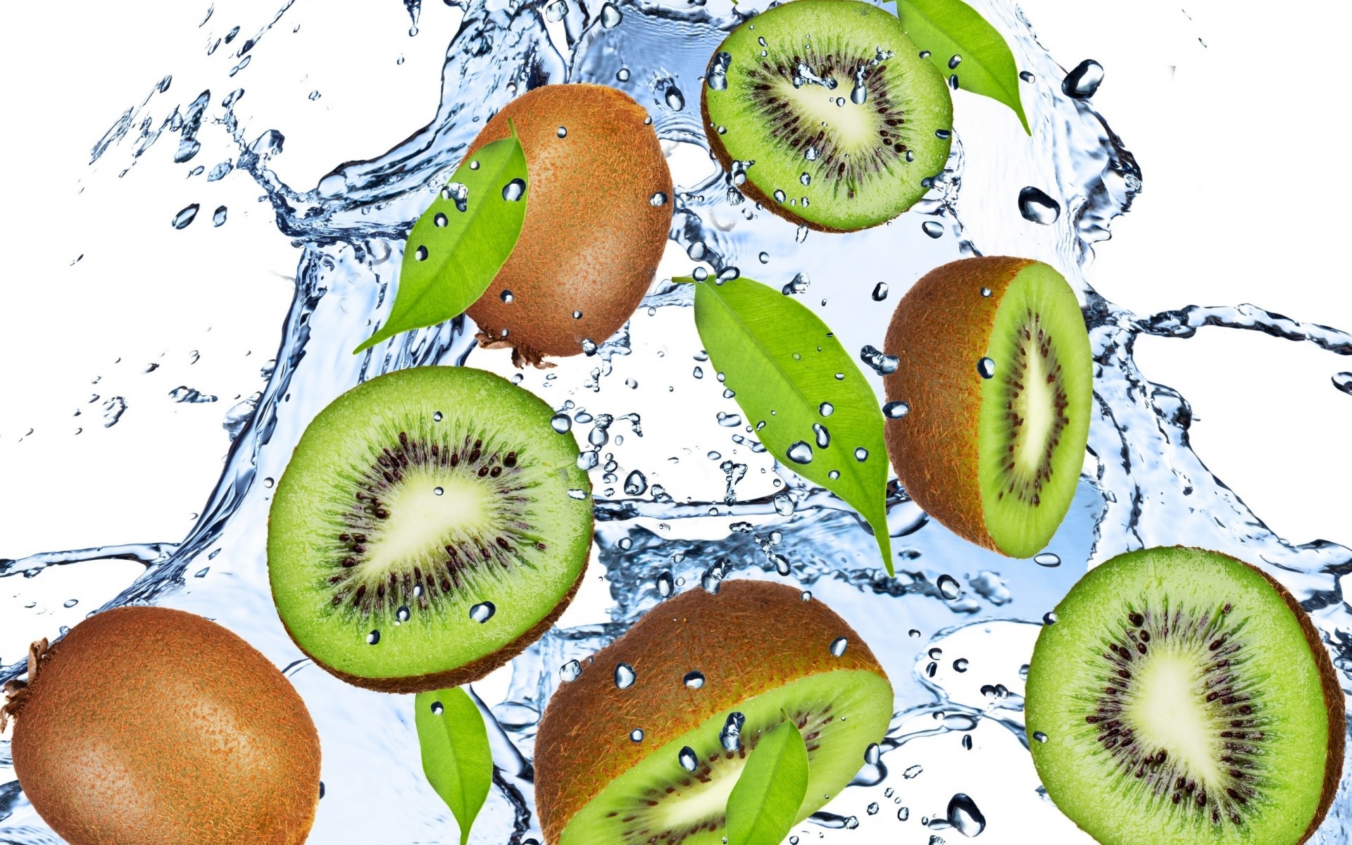 kiwi falls mig-15 freshness balloon water fruits green