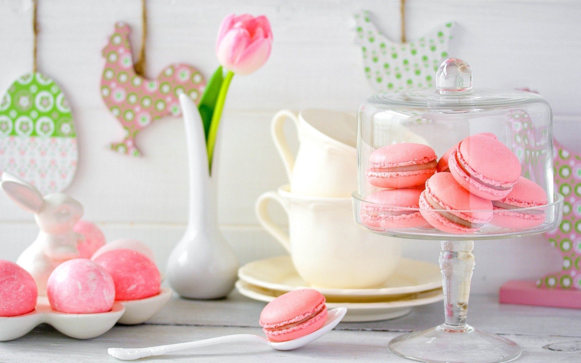 galletas florero tulipán dulce crema