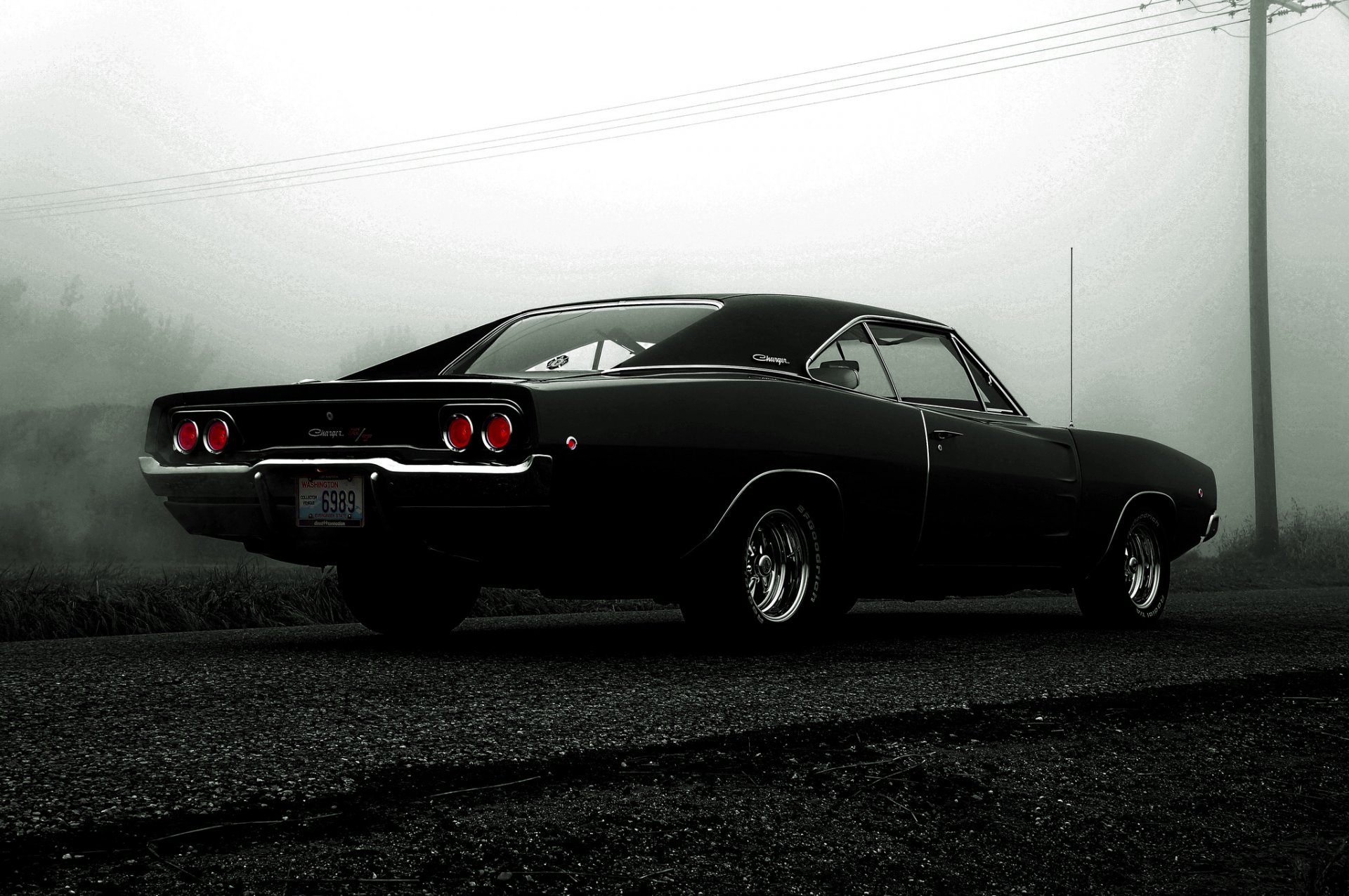 schivare caricatore r / t 1968 nero dodge charger muscour car