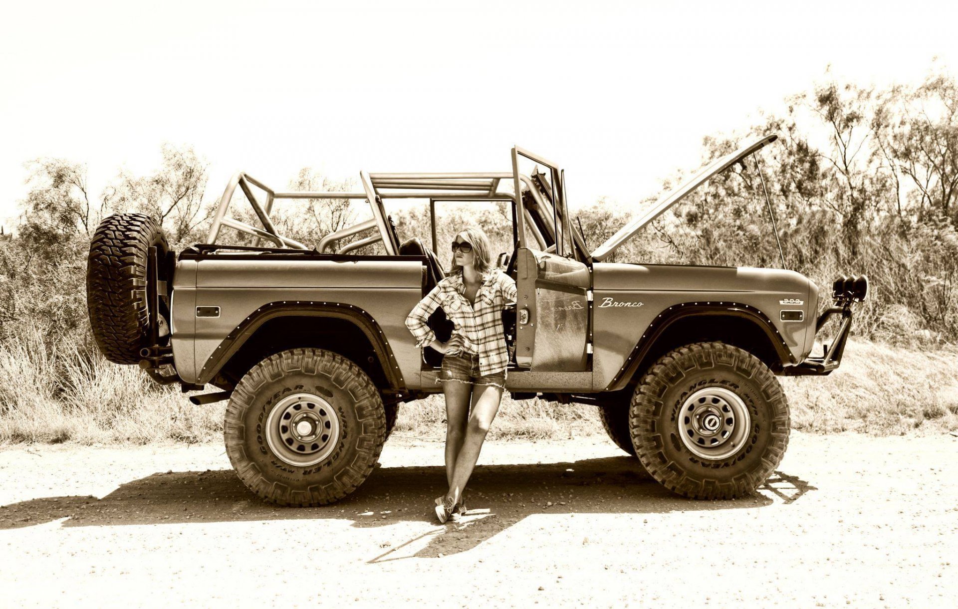 ford bronco mädchen von der straße ab