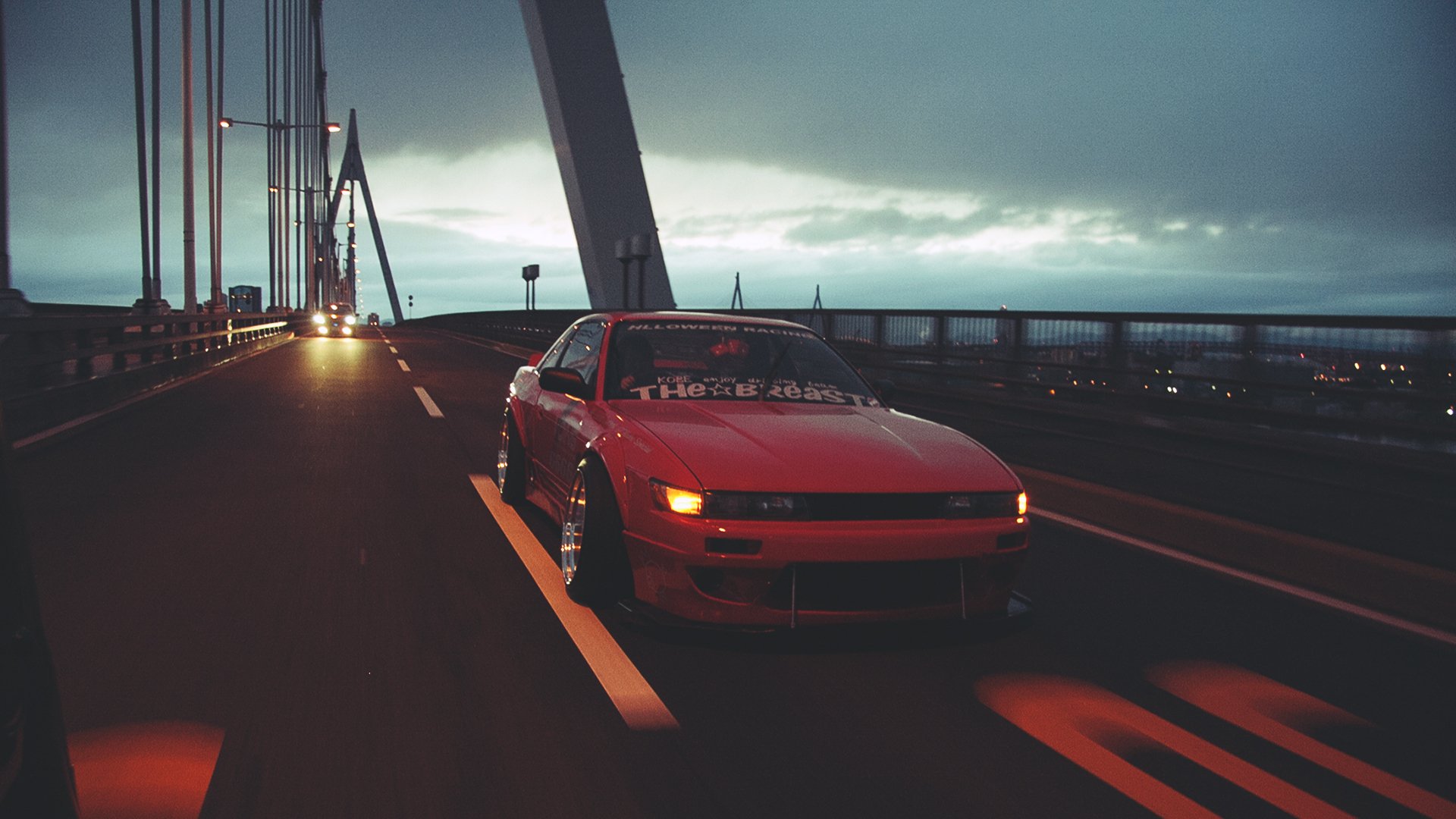 nissan silvia tráfico nissan puente noche