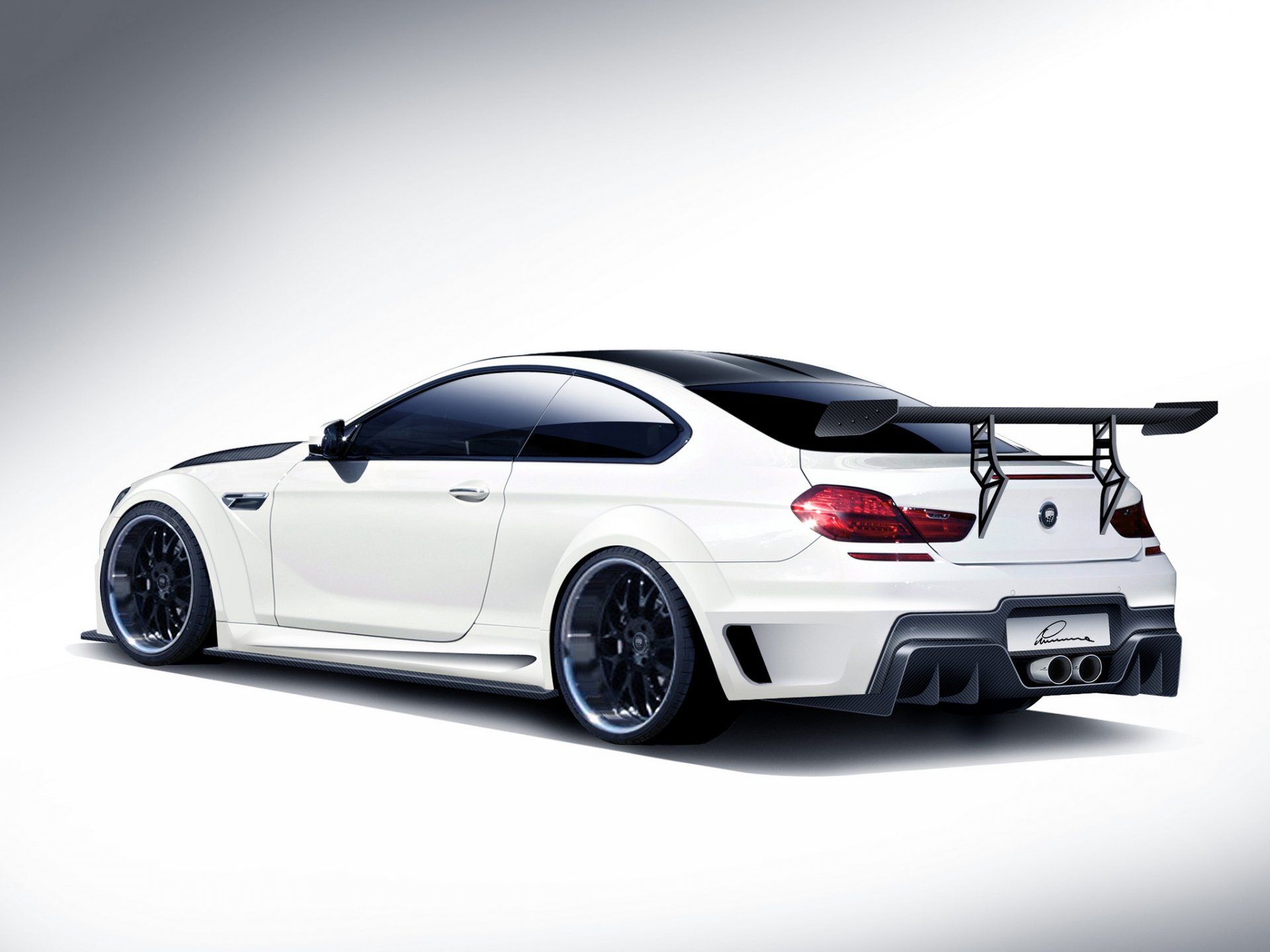 bmw 6 серия m6 lumma design clr 6 m сзади белый бмв белая тюнинг обвес