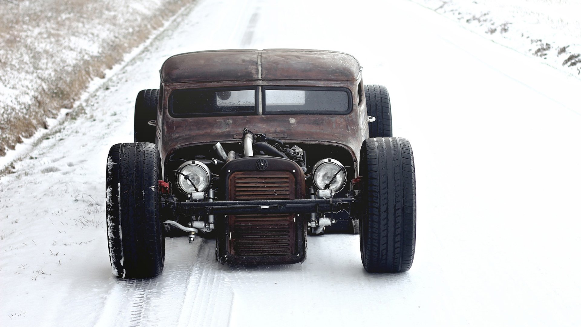 volkswagen pick-up rat rod neve inverno volkswagen rat rod inverno