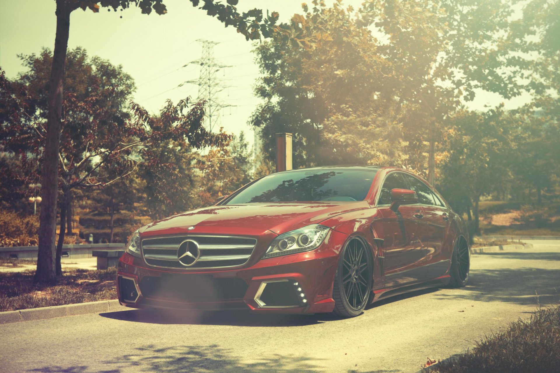 mercedes-benz cls-klasse cls 63 rosso anteriore mercedes benz