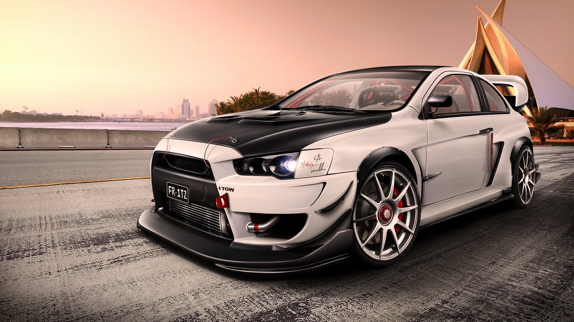 mitsubishi lancer virtuelles tuning straße