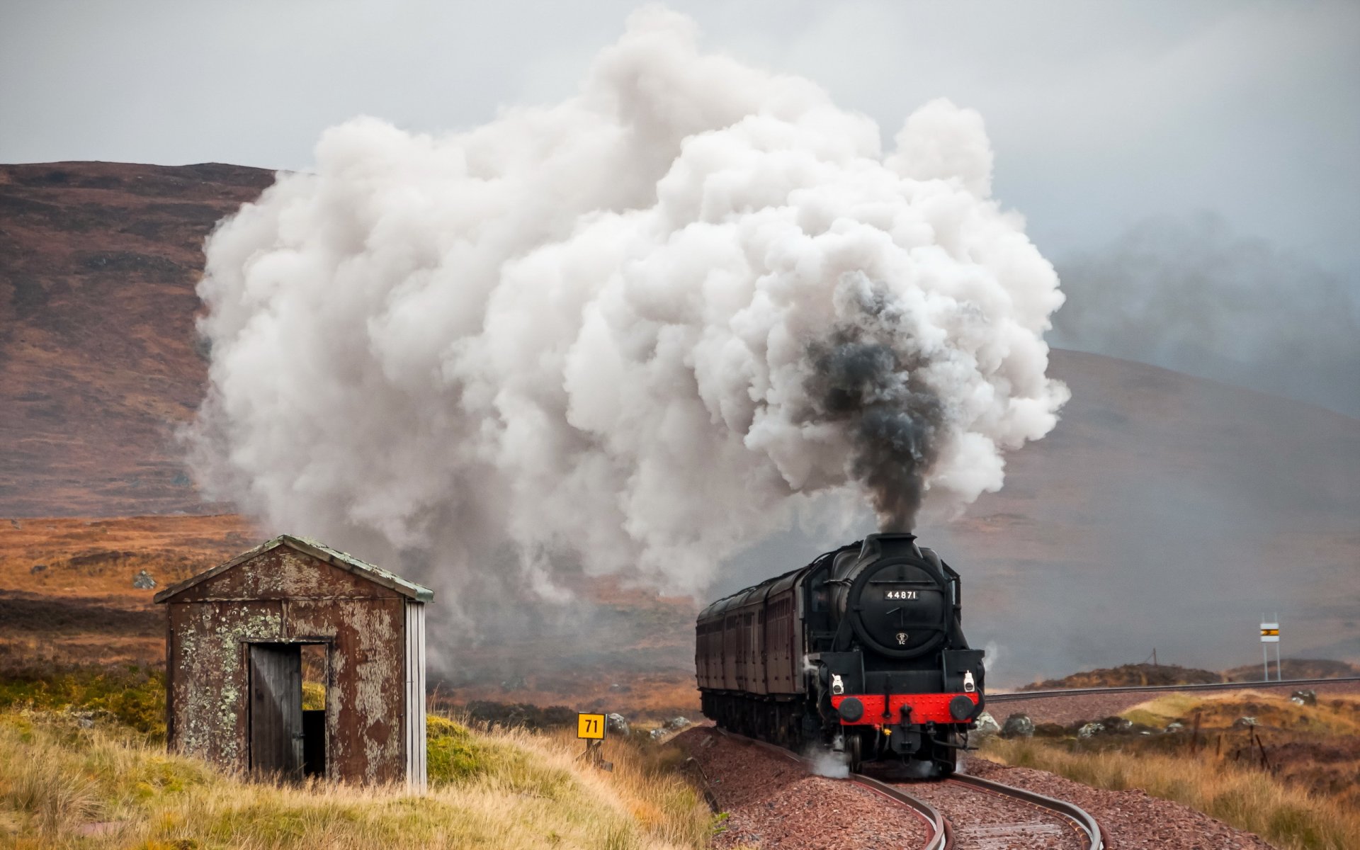 old hut locomotive railway steam