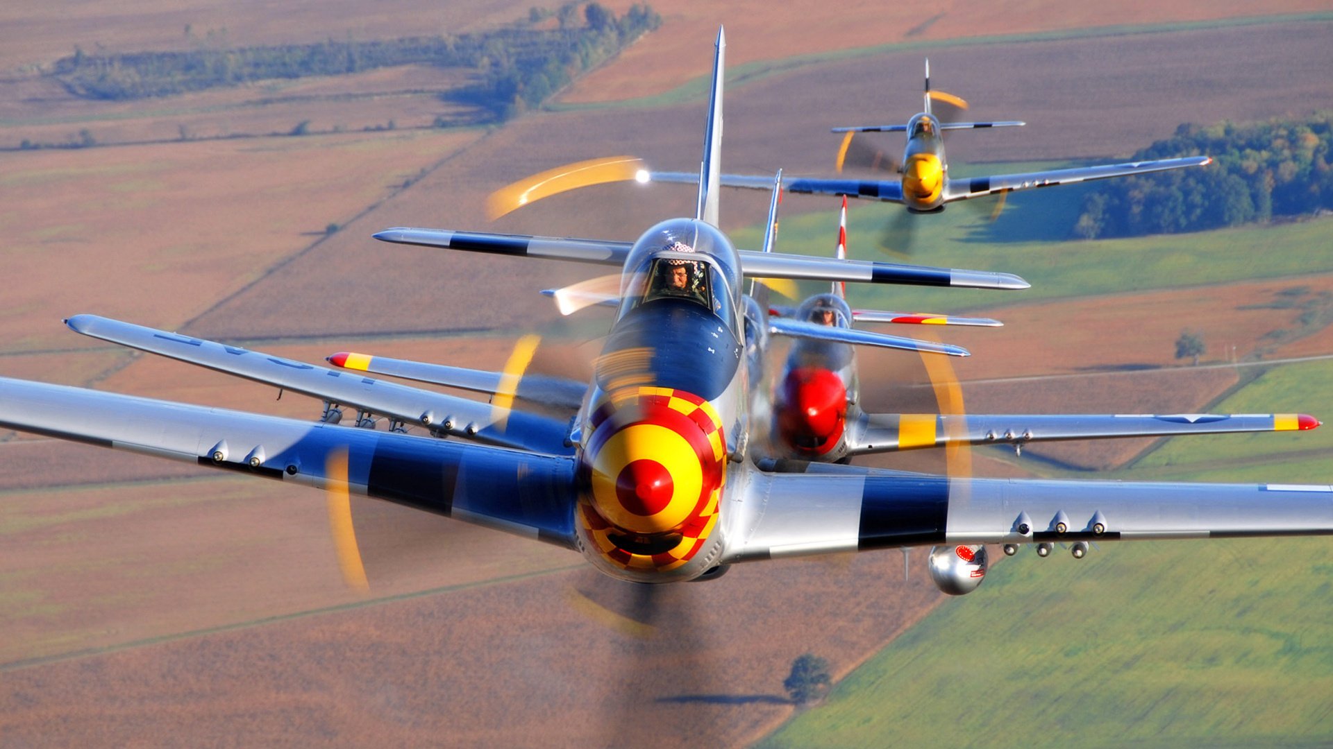 p-51 mustangs vuelo grupo