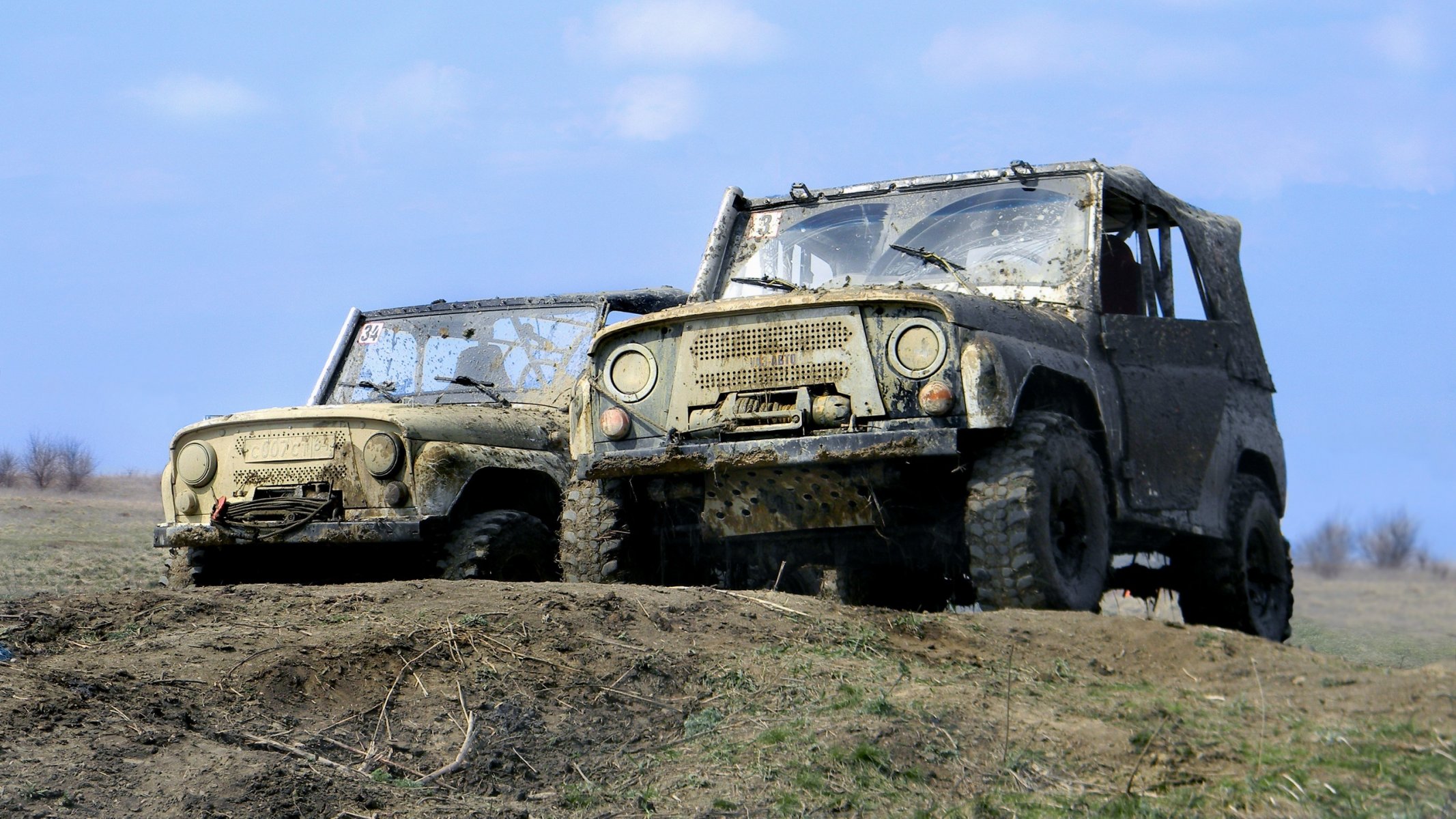 uaz fango cielo natura fuoristrada fuoristrada