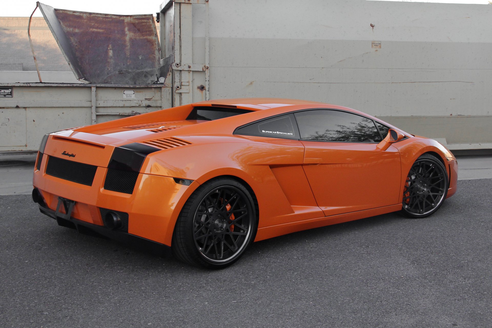 lamborghini gallardo lp560-4 orange lamborghini gallardo vue arrière jantes garde-corps