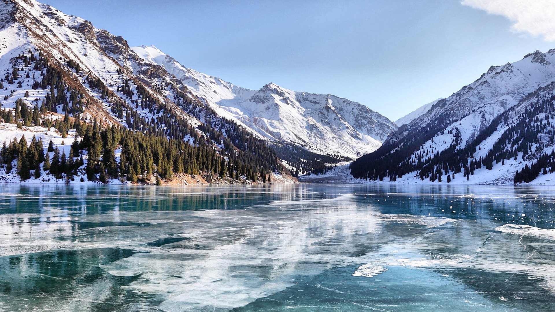 almaty lake bao winter