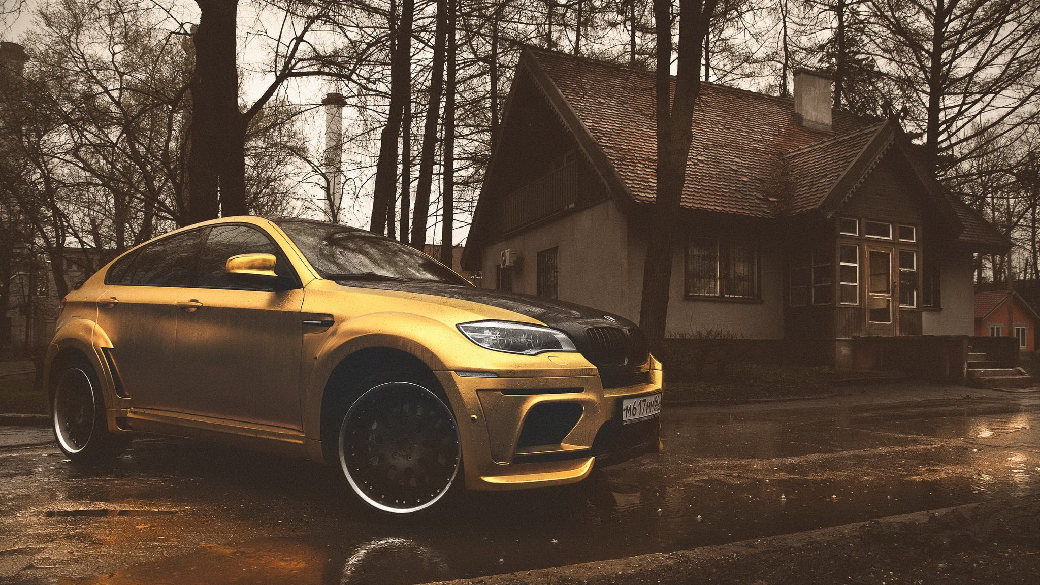 bmw x6m hamann tycoon evo m żółty chrom matowy