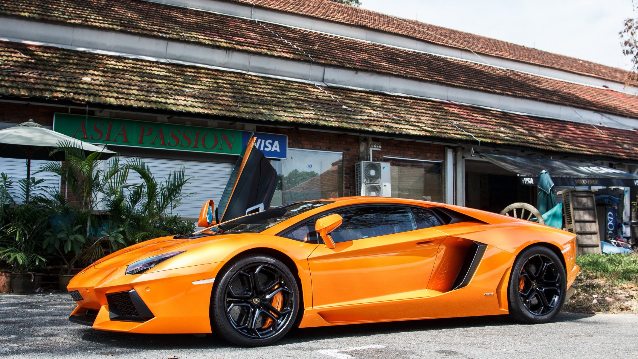 lamborghini lp700-4 aventador naranja