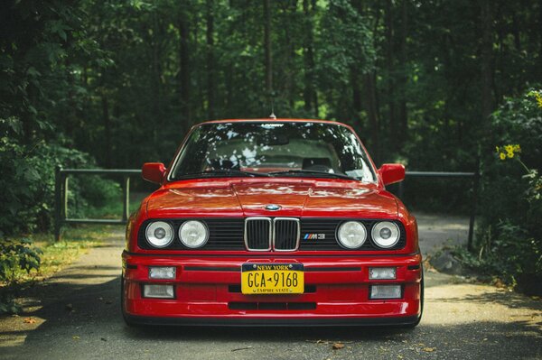 The legendary red bmw e30 model