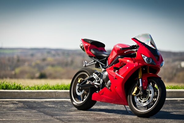 Red daytona 675. Moto élégante