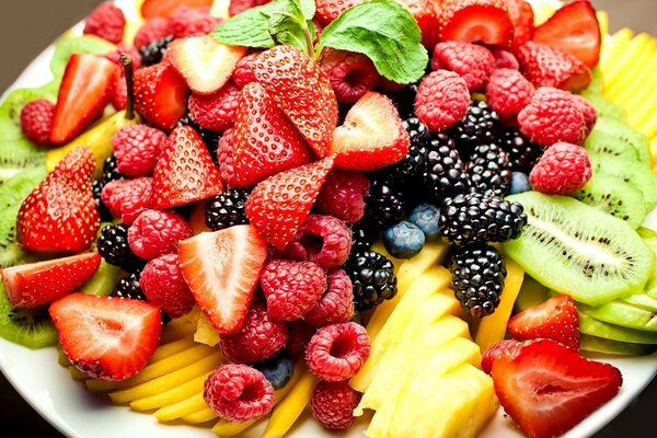 Beautiful summer fruit salad