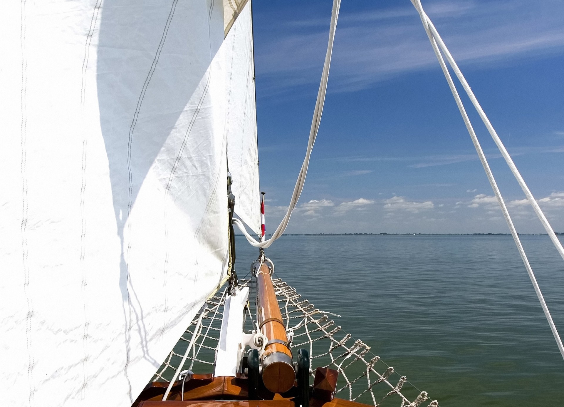 yacht sea sail cloud