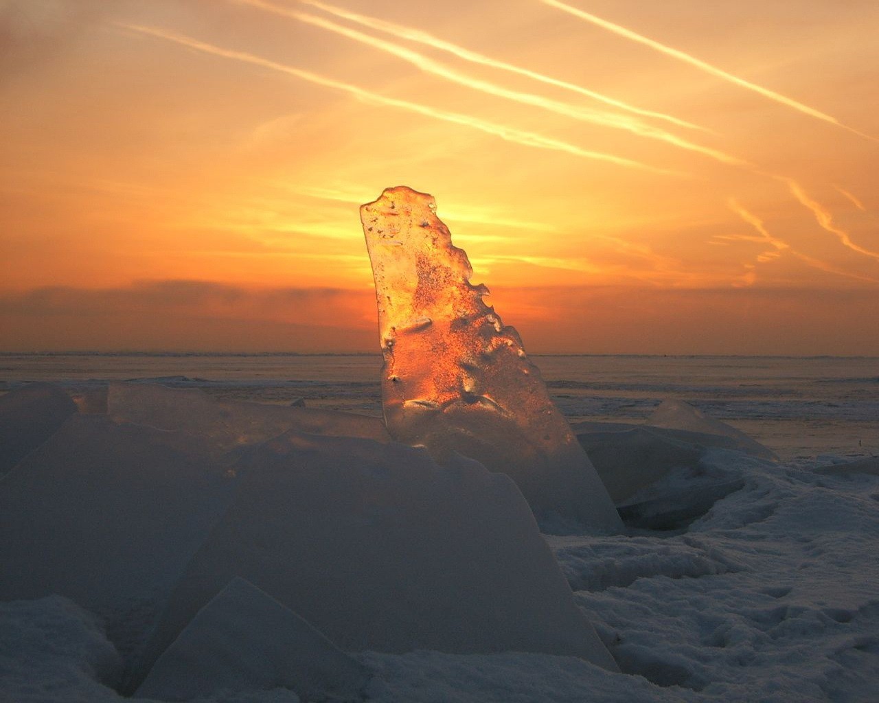 eis sonnenuntergang transparent