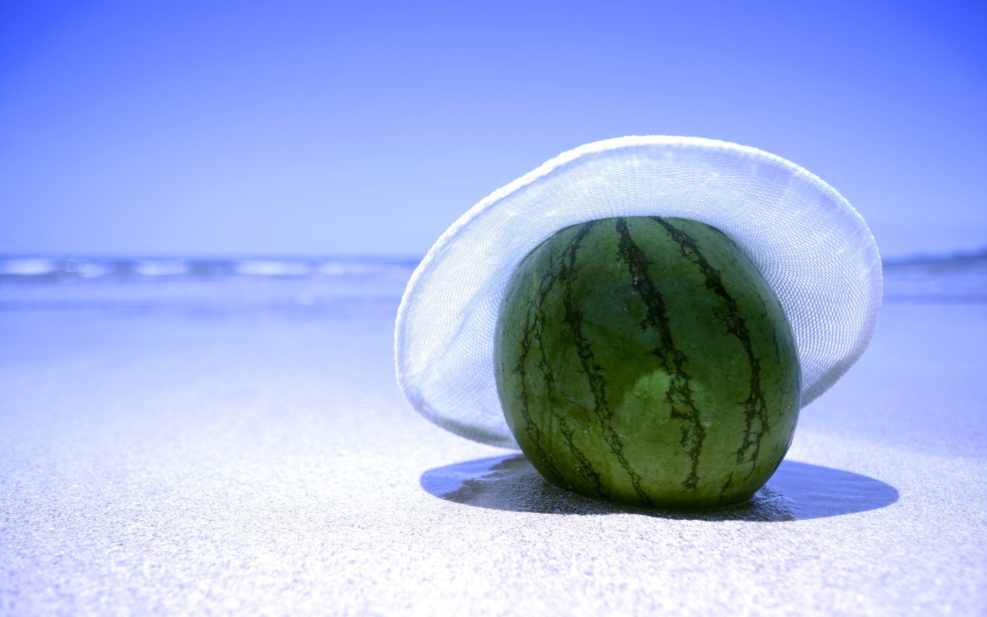 wassermelone ufer sand hut