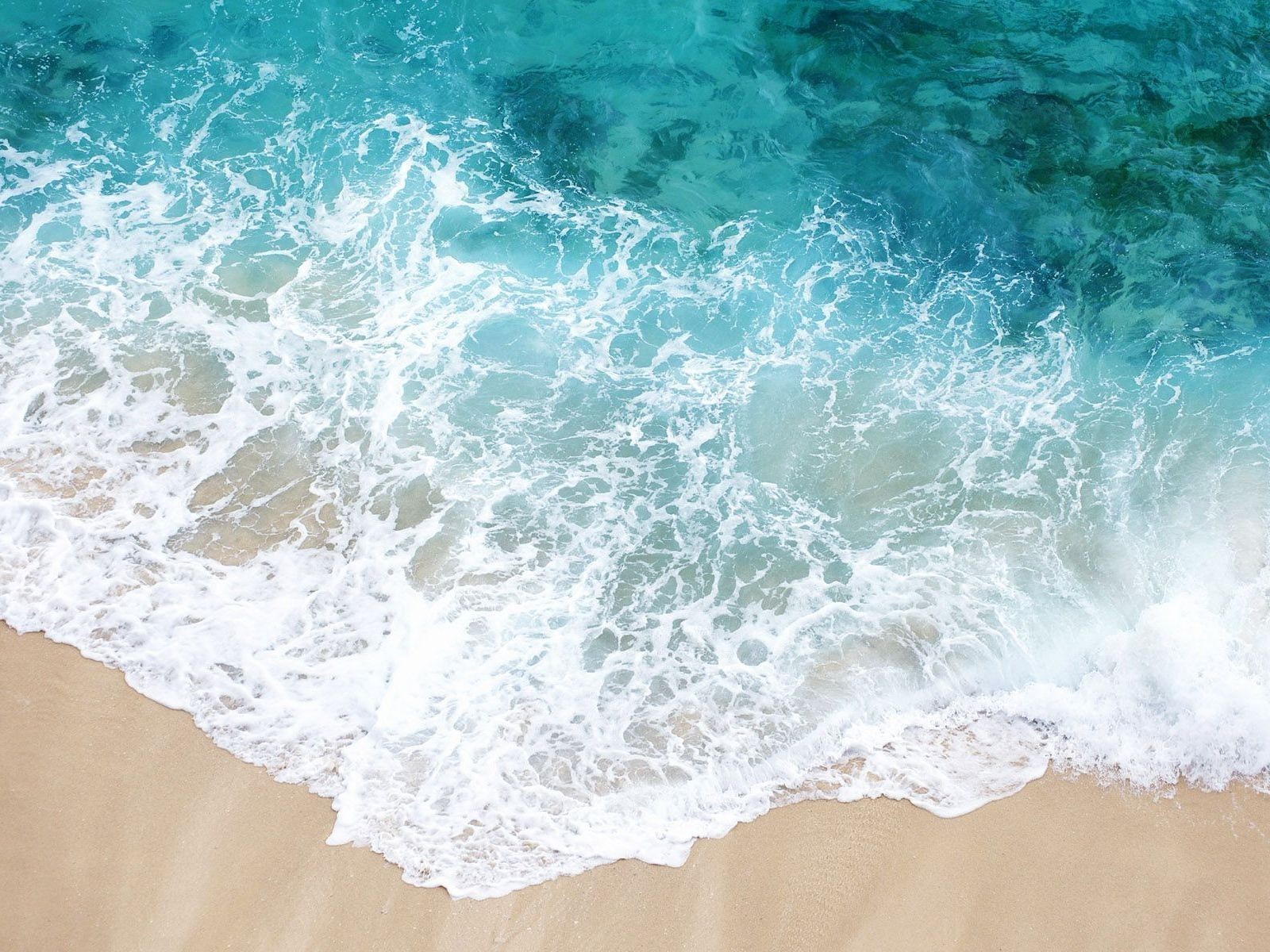 water beach from the top