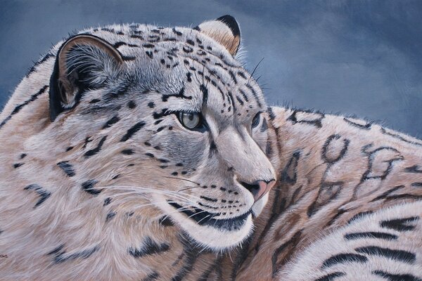 Art Leopard en tonos apagados