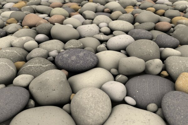 Sea pebbles close-up