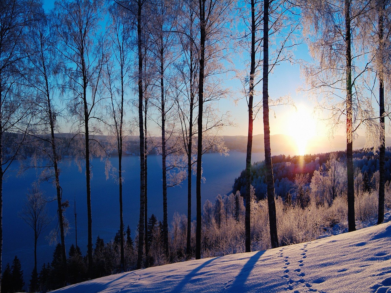 hiver rivière neige