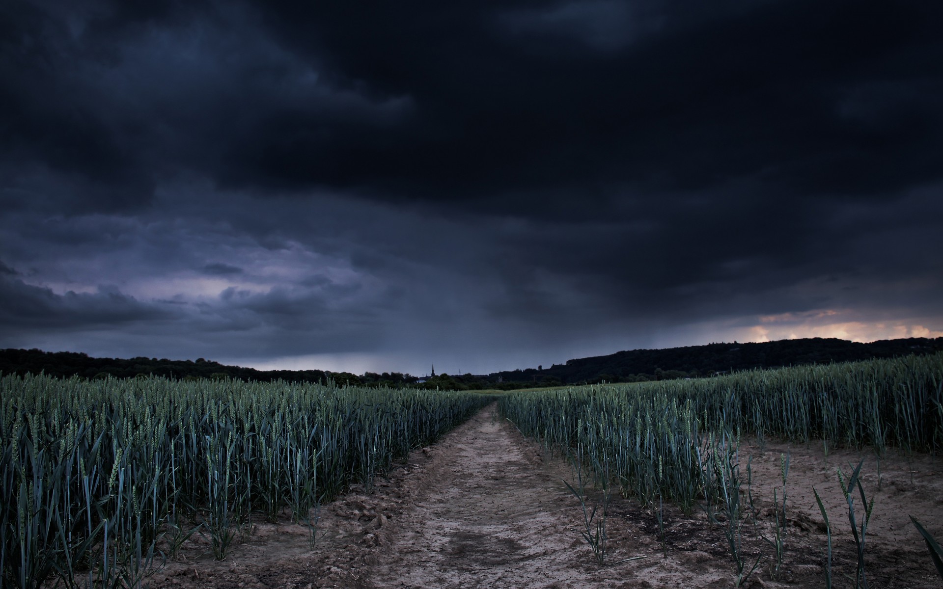 tempesta calma campo