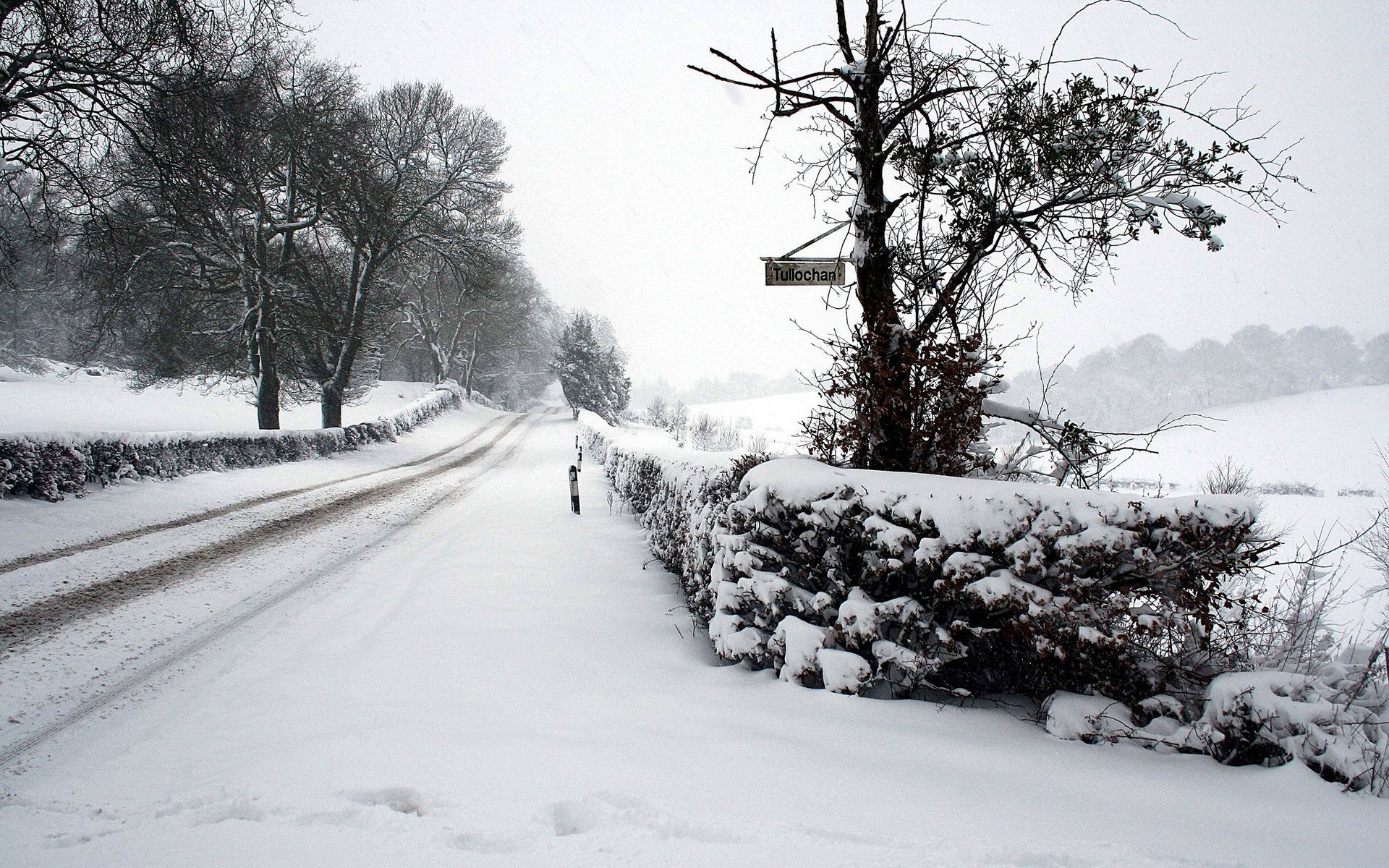 invierno nieve carretera