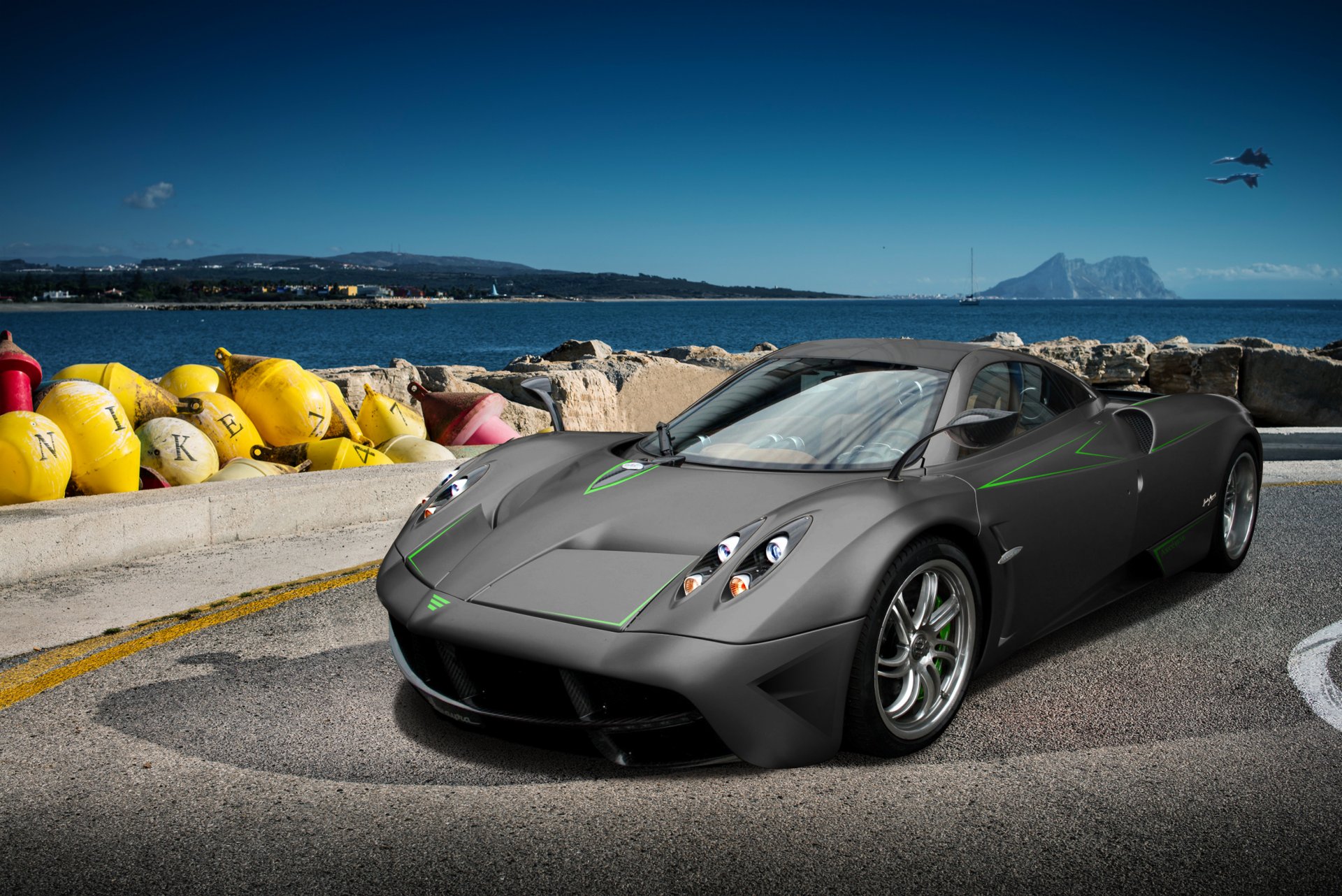 pagani huayra pagani huayra vent supercar exclusif moteur moyen sportif voiture pagani remblai bakens pierres mer ciel