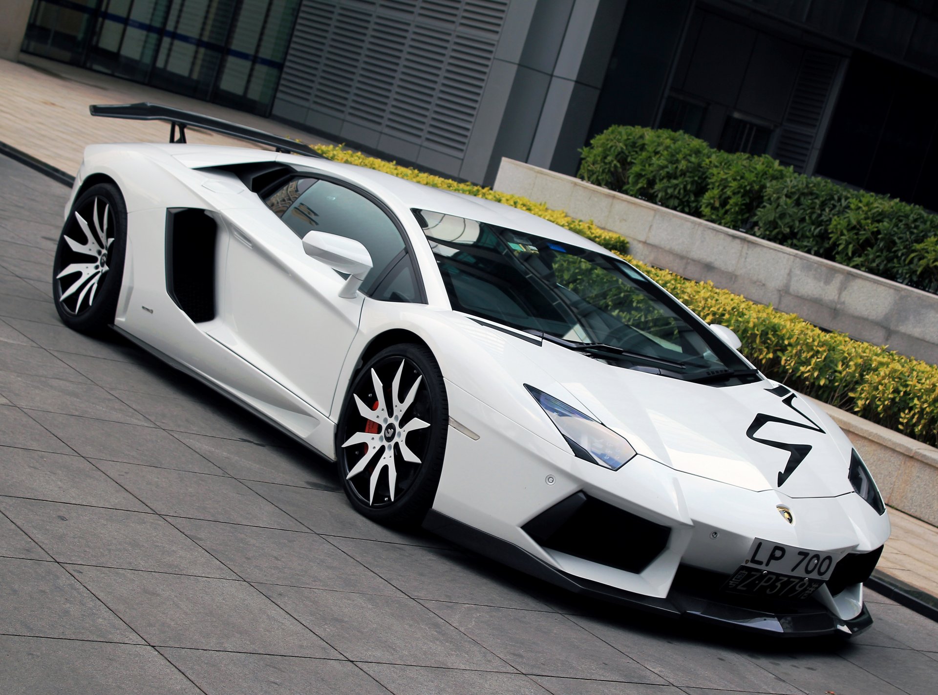 lamborghini aventador lp700-4 blanco coche auto fondos de pantalla