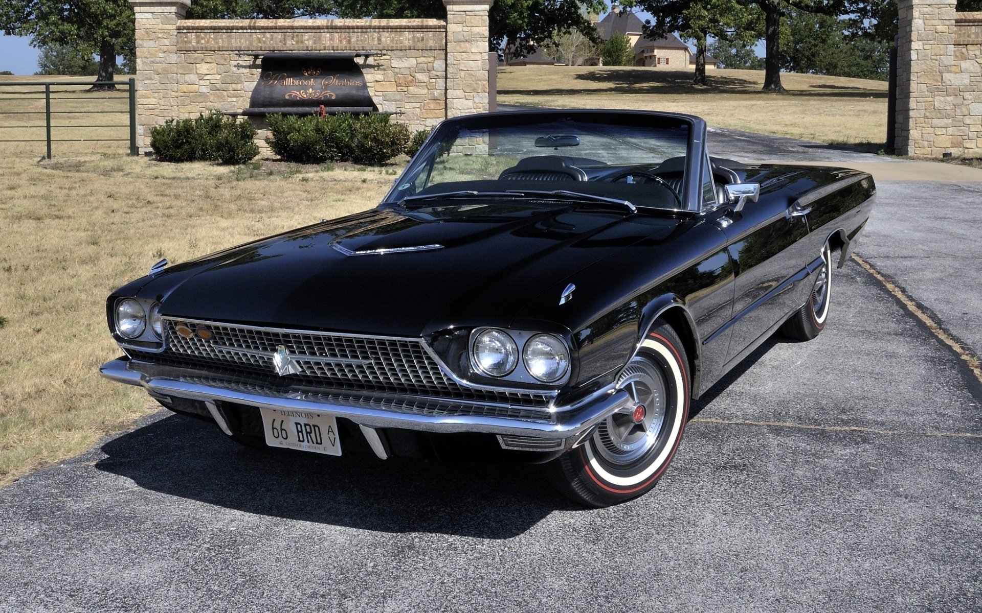 ford thunderbird cabriolet 1966 tandem classique avant fond