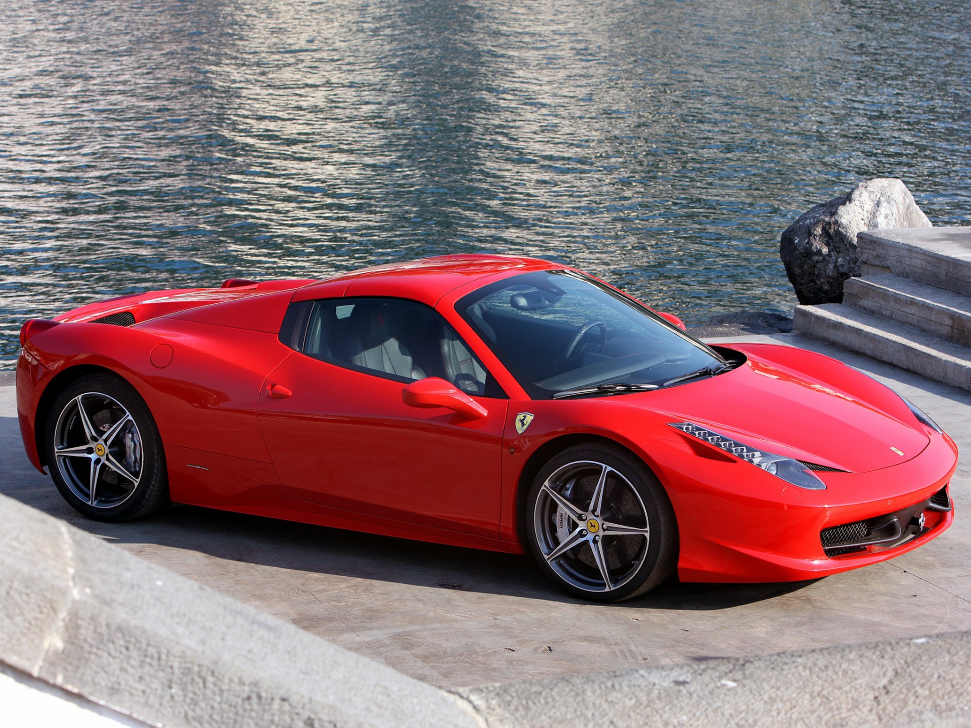 ferrari 458 italia araignée voiture supercar rouge rouge