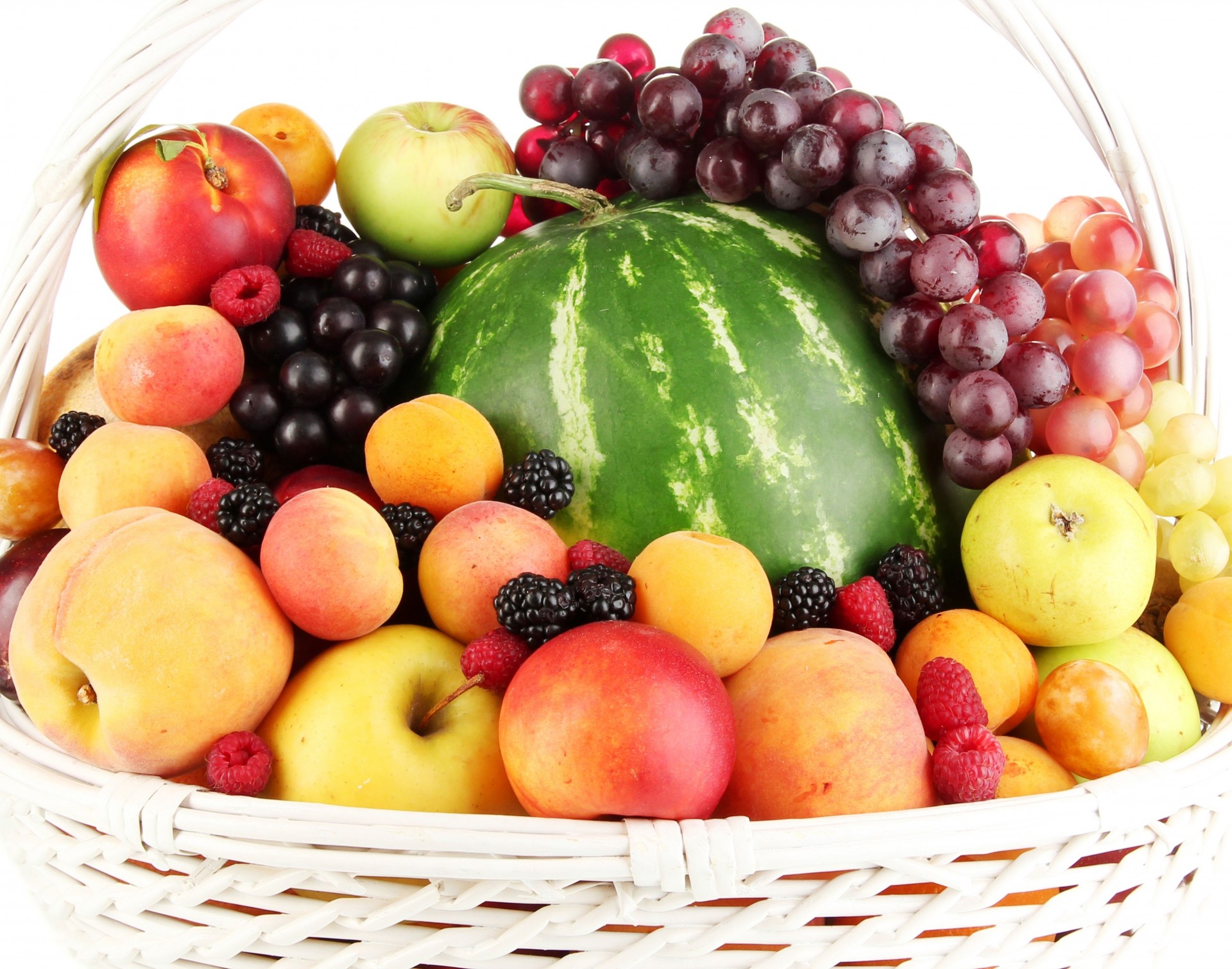 pastèque fruits nourriture pommes raisins shopping pêches