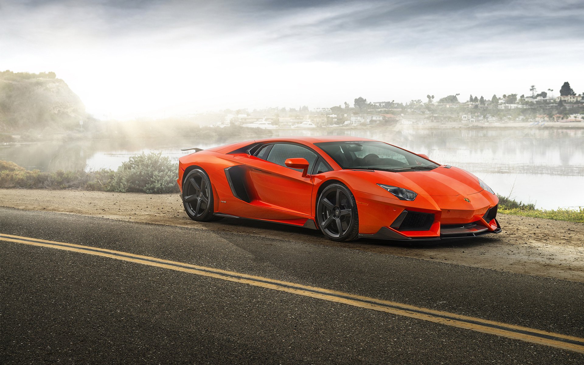 lamborghini aventador superdeportivo naranja