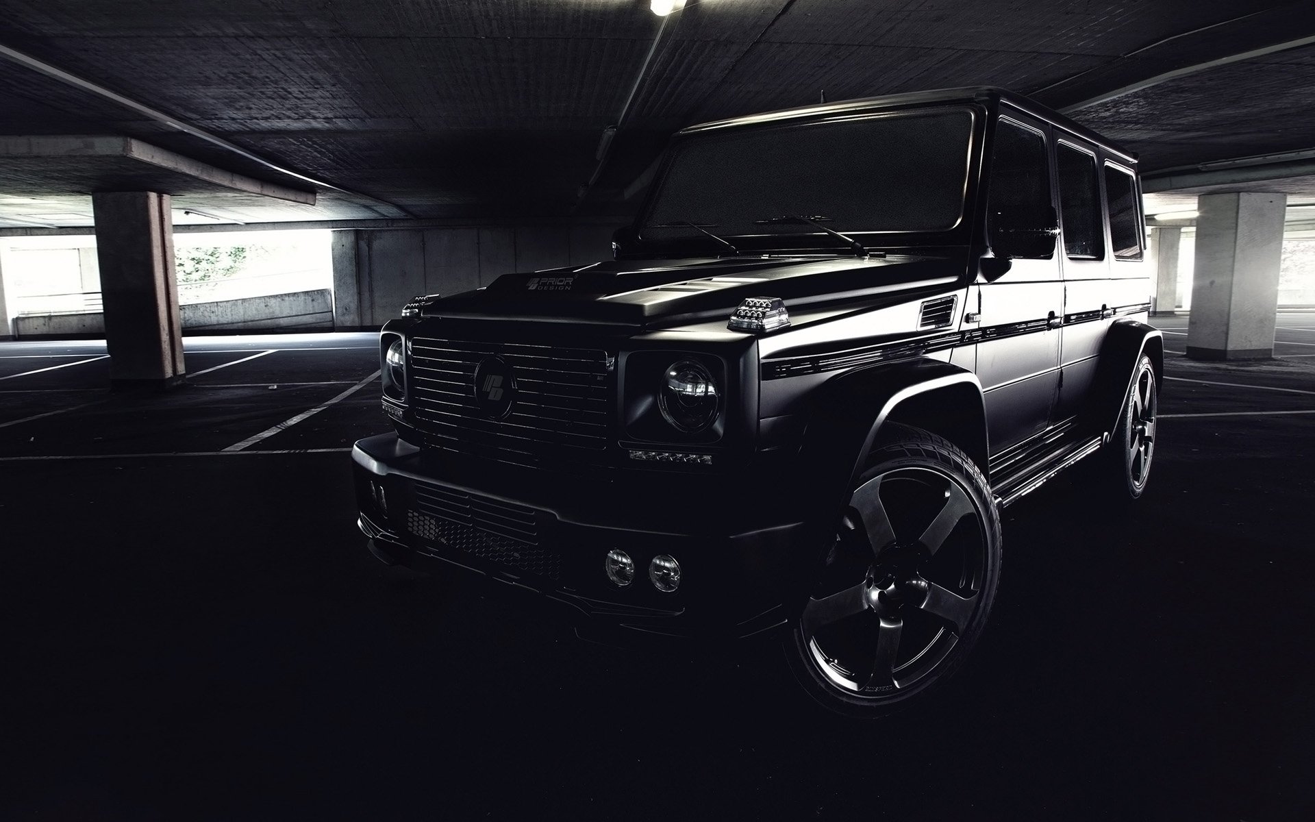 avant la conception mercedes-benz g-classe widebody mercedes g-classe gelendvagen tuning avant pénombre parking arrière-plan