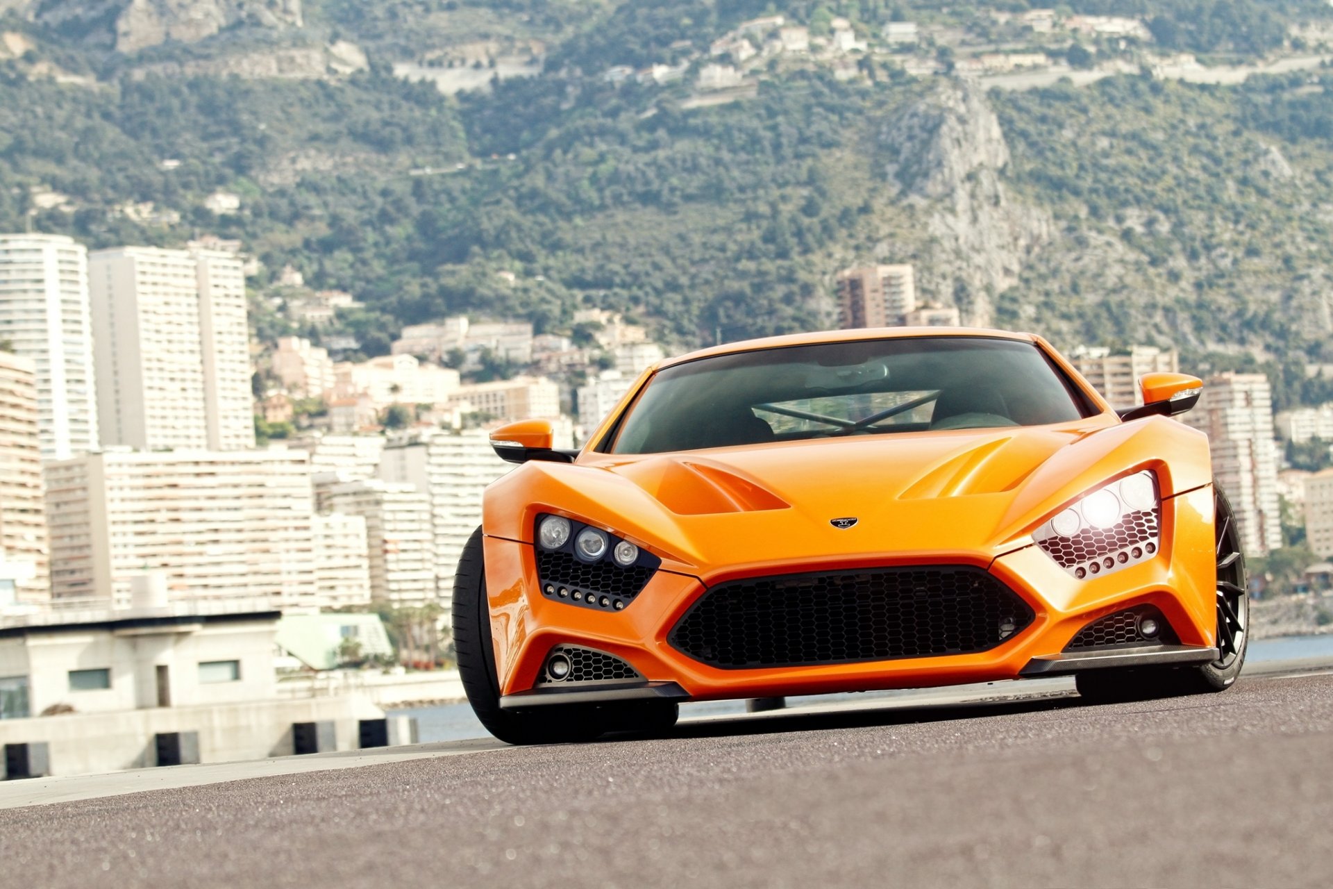 zenvo st1 оранжевый суперкар зенво блик