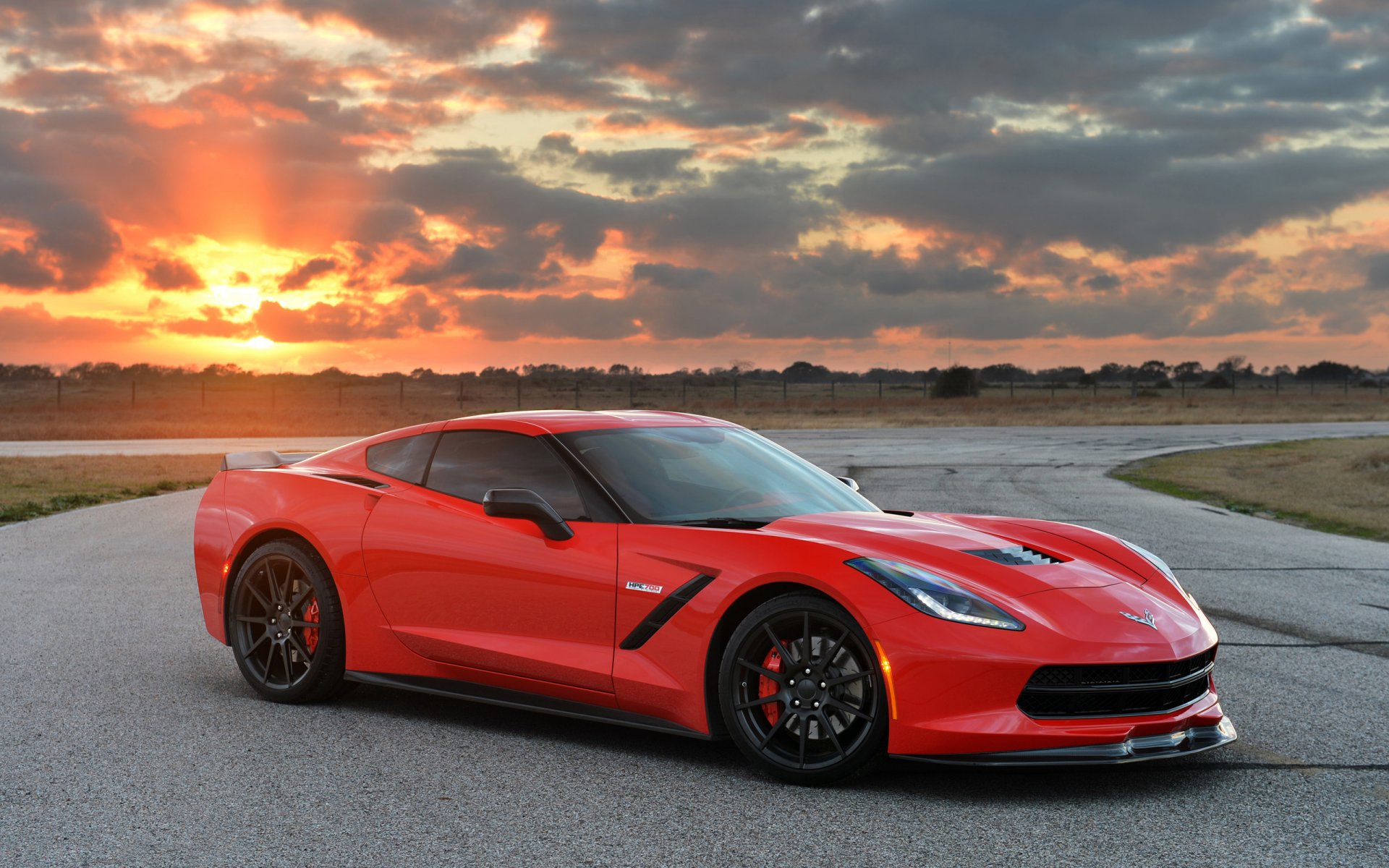 car chevrolet corvette stingray twin turbo c7 2014 chevrolet car red auto sports car tuning sunset