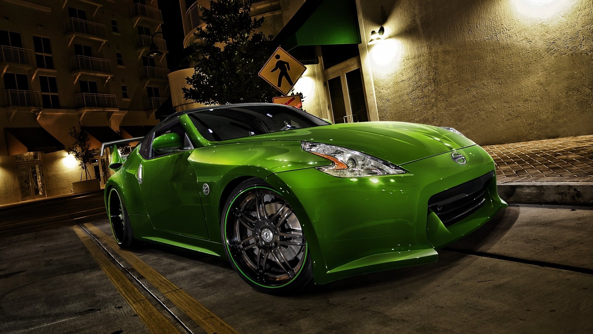 nissan 370z verde coche deportes nissan auto coche