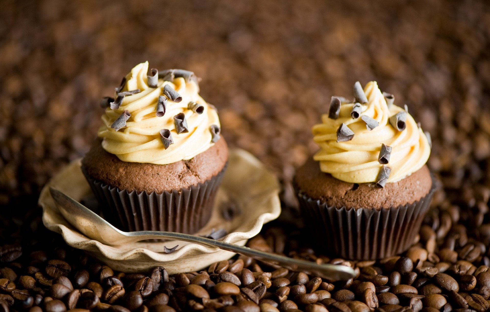 grains de café muffins cuillère café