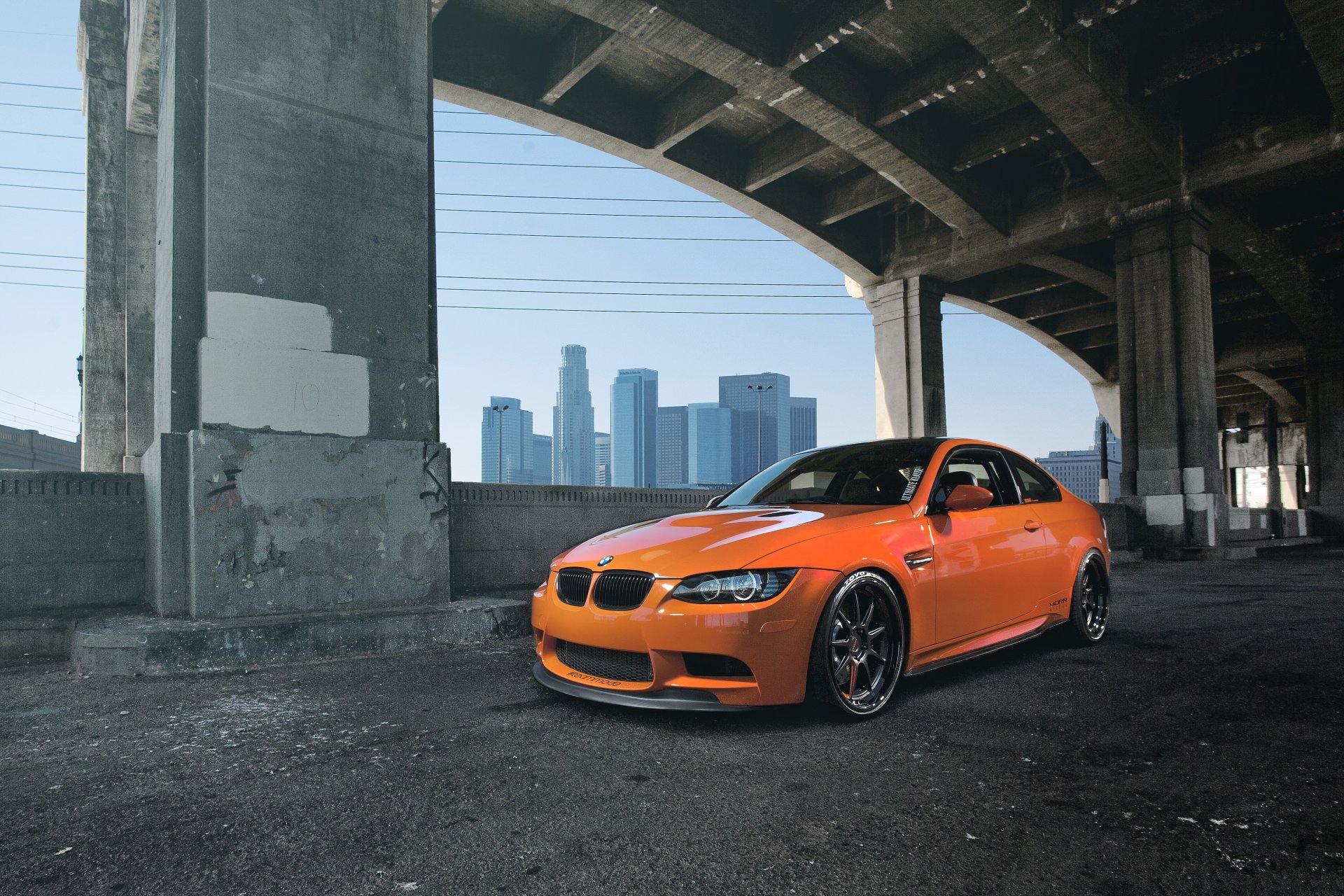 bmw m3 e92 naranja bmw vista frontal eje soportes