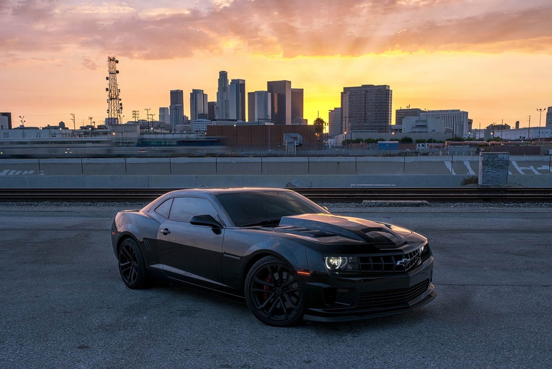 chevrolet camaro ss black chevrolet camaro sunset