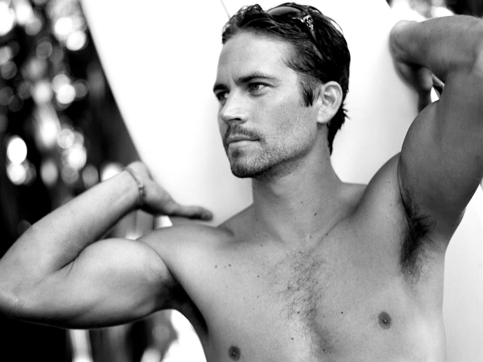 paul walker men black and white actor serfing