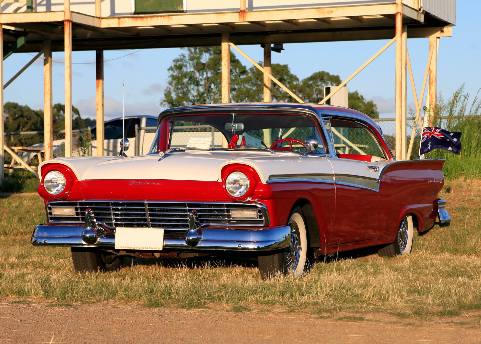 ford coupe heiß geboren ausstellung 1957 fairlein in der dämmerung heiß stange zeigen