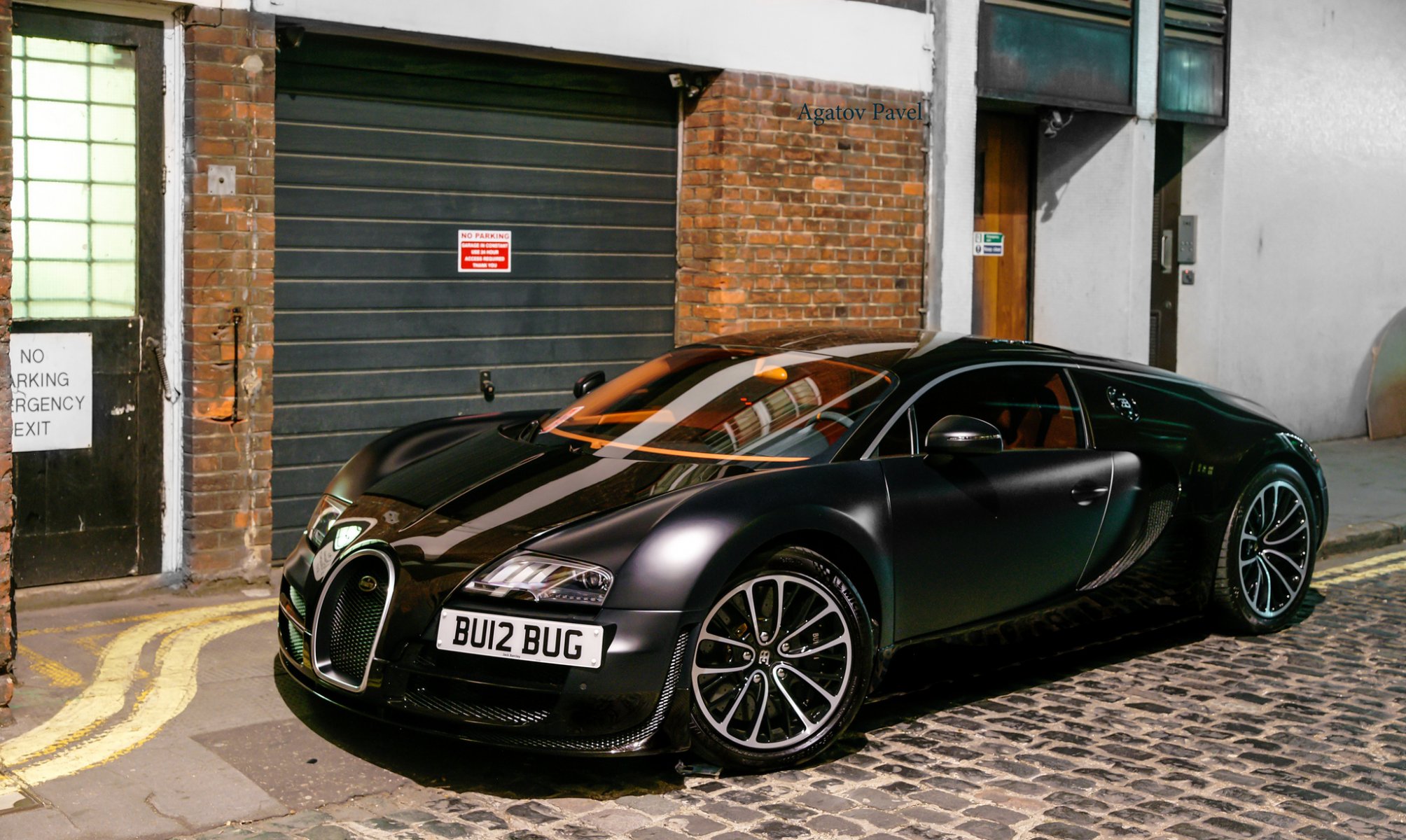 bugatti veyron london super car black matte